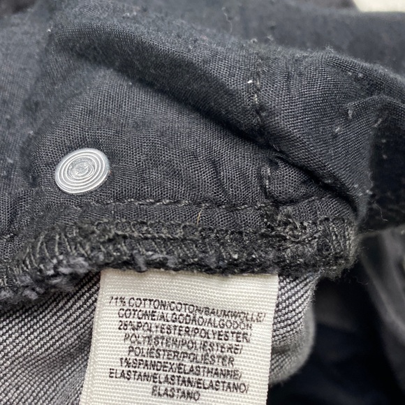 Free People black jeans skinny distressed button fly pants women's size 29 - Picture 4 of 11